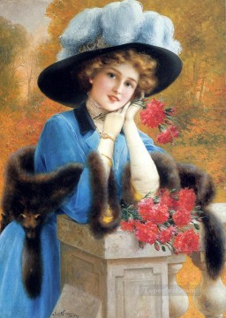 カーネーションは愛のための女の子 エミール・ヴァーノン Oil Paintings